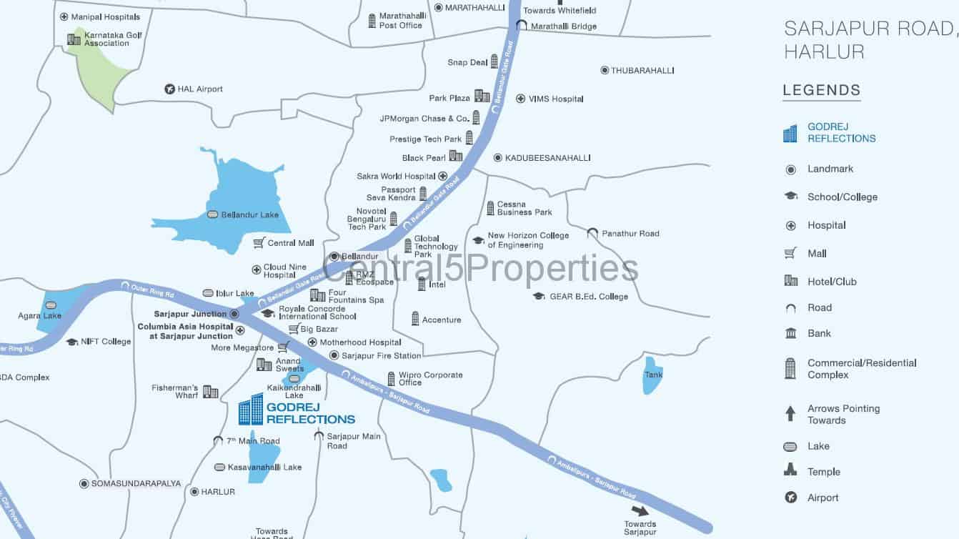 5a-Apartments-Homes-Bengaluru-Godrej-Reflections-Sarjapur-Road-LocationMap