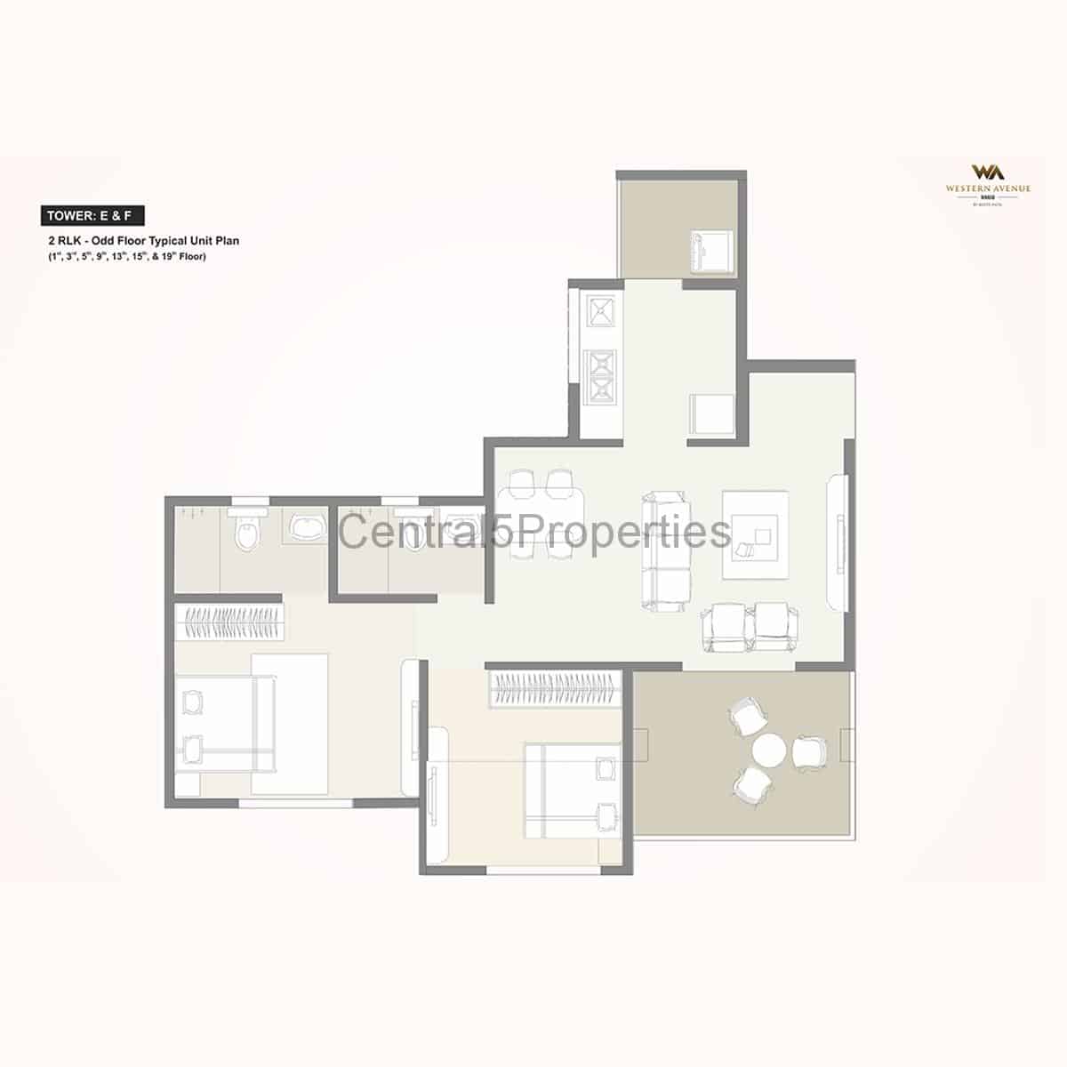 8a-2BHK-960 SQft-Apartments-Pune-Kolte-Patil-Western-Avenue