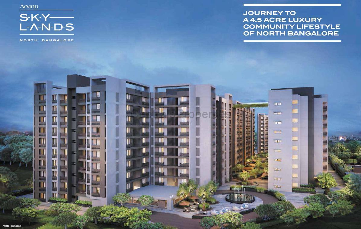 1a-Apartments-Villas-Bengaluru-Arvind-SkyLands-Jakkur-Exteriors (6) Flats Apartments for sale to buy in Jakkur Bangalore at Arvind Skylands
