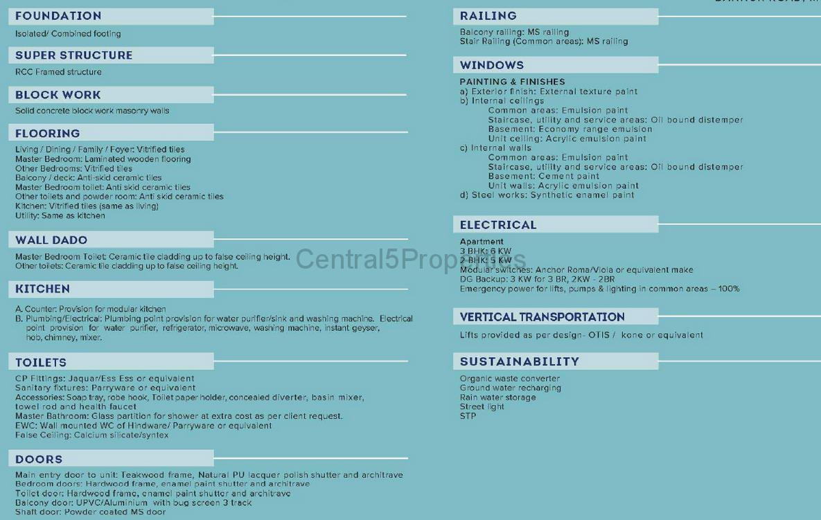 4a-Specifications Flats Apartments for sale to buy in Yaraganahalli Mysore Brigade Topaz