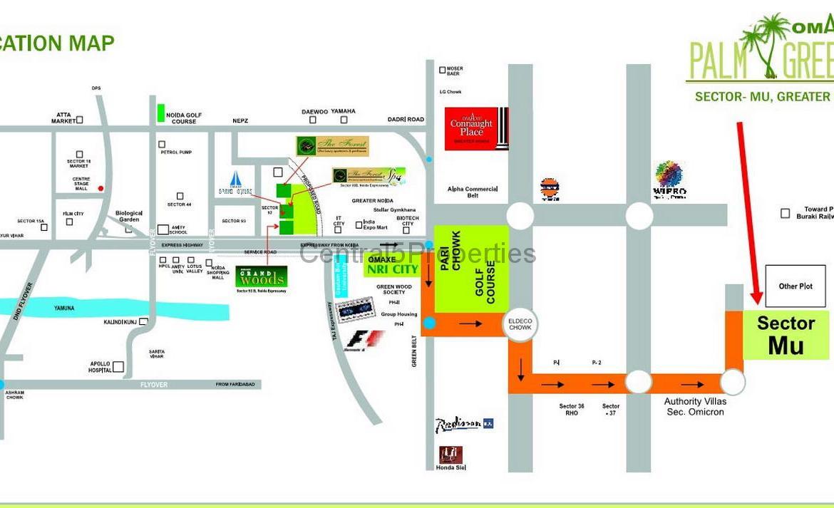 Flats Apartments for sale to buy in Greater Noida Sector Mu Omaxe Palm Greens