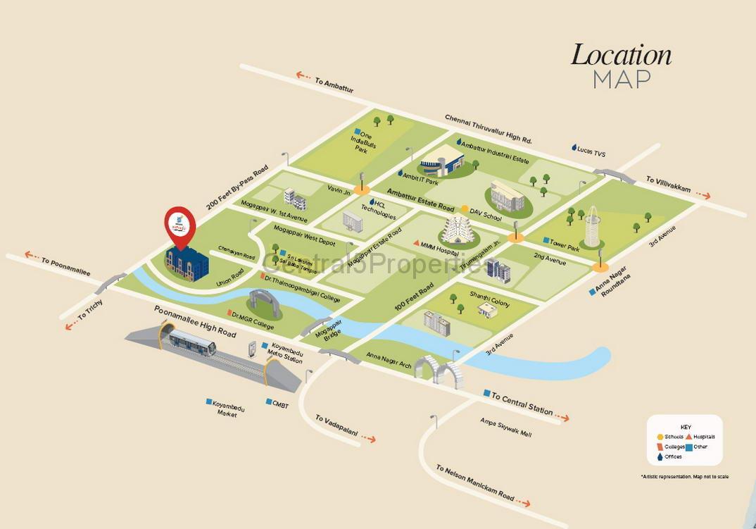 Flats Apartments for sale to buy in Mogappair West Chennai Bonit at Brigade Xanadu