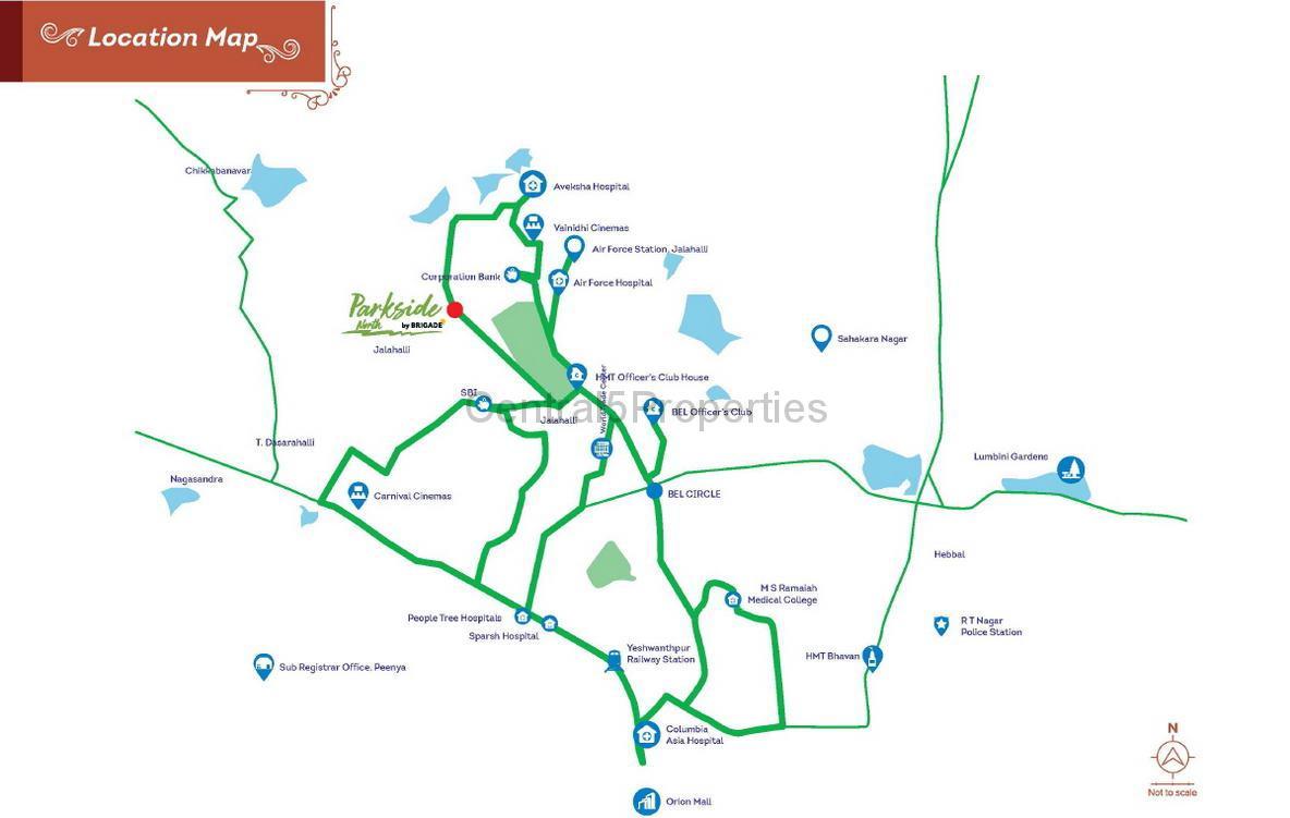 5a-LocationMap-Bengaluru-Apartments-Brigade ParkSide North-Jalahalli Flats Apartments Homes for sale to buy in Jalahalli Bangalore Brigade Parkside North