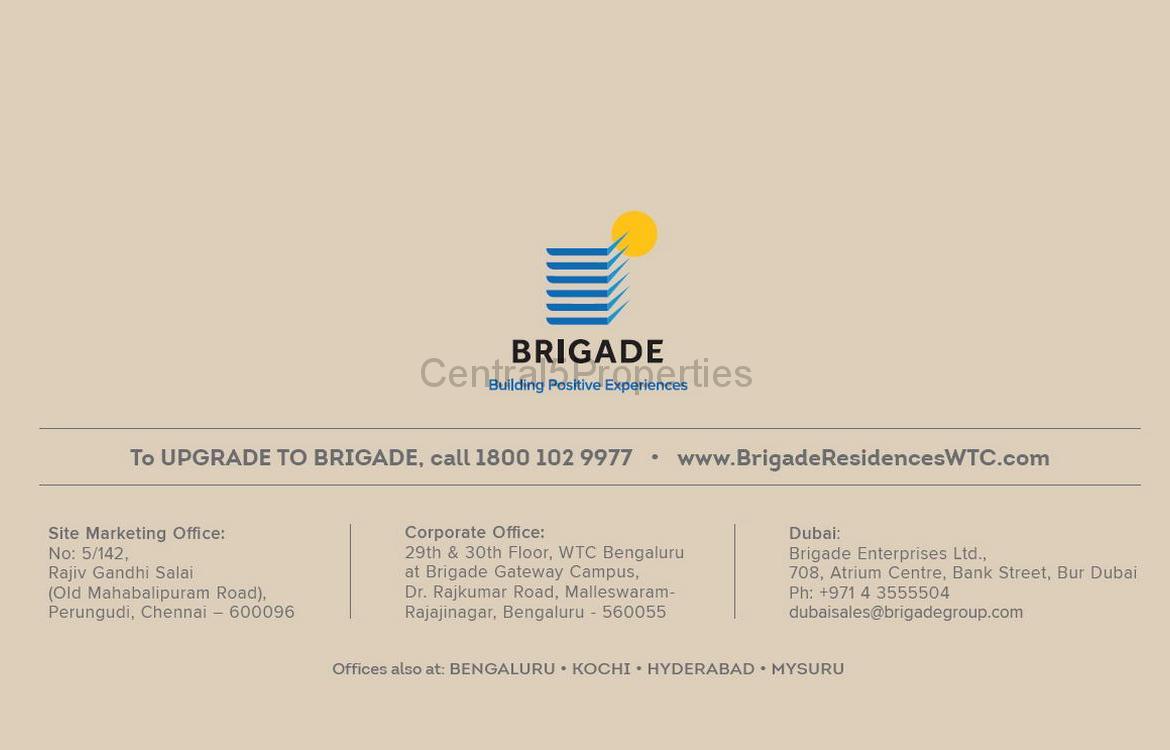 Flats Apartments for sale to buy in Perungudi OMR Chennai Brigade Residences at WTC