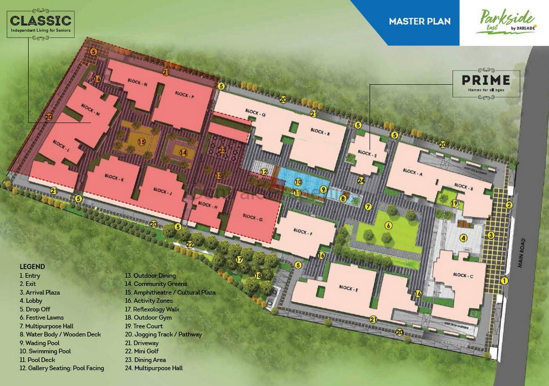 Flats Apartments for sale to buy in Sarjapur Road Bangalore Brigade Parkside East