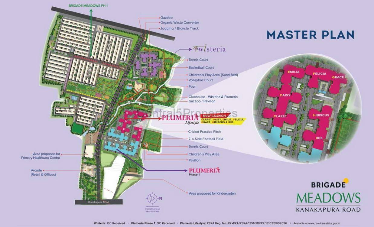 6a-MasterPlan Flats Apartments for sale to buy in Kanakapura Road Plumeria Lifestyle Brigade Meadows