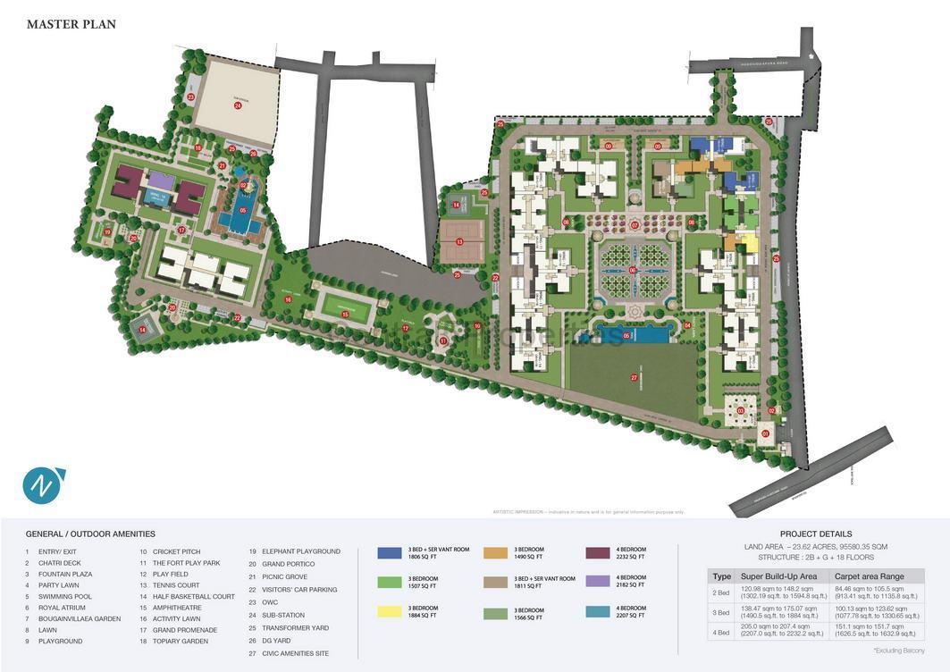 Apartments Homes for sale to buy in Sarjapur Road Bangalore at Sobha Royal Pavilion